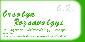 orsolya rozsavolgyi business card